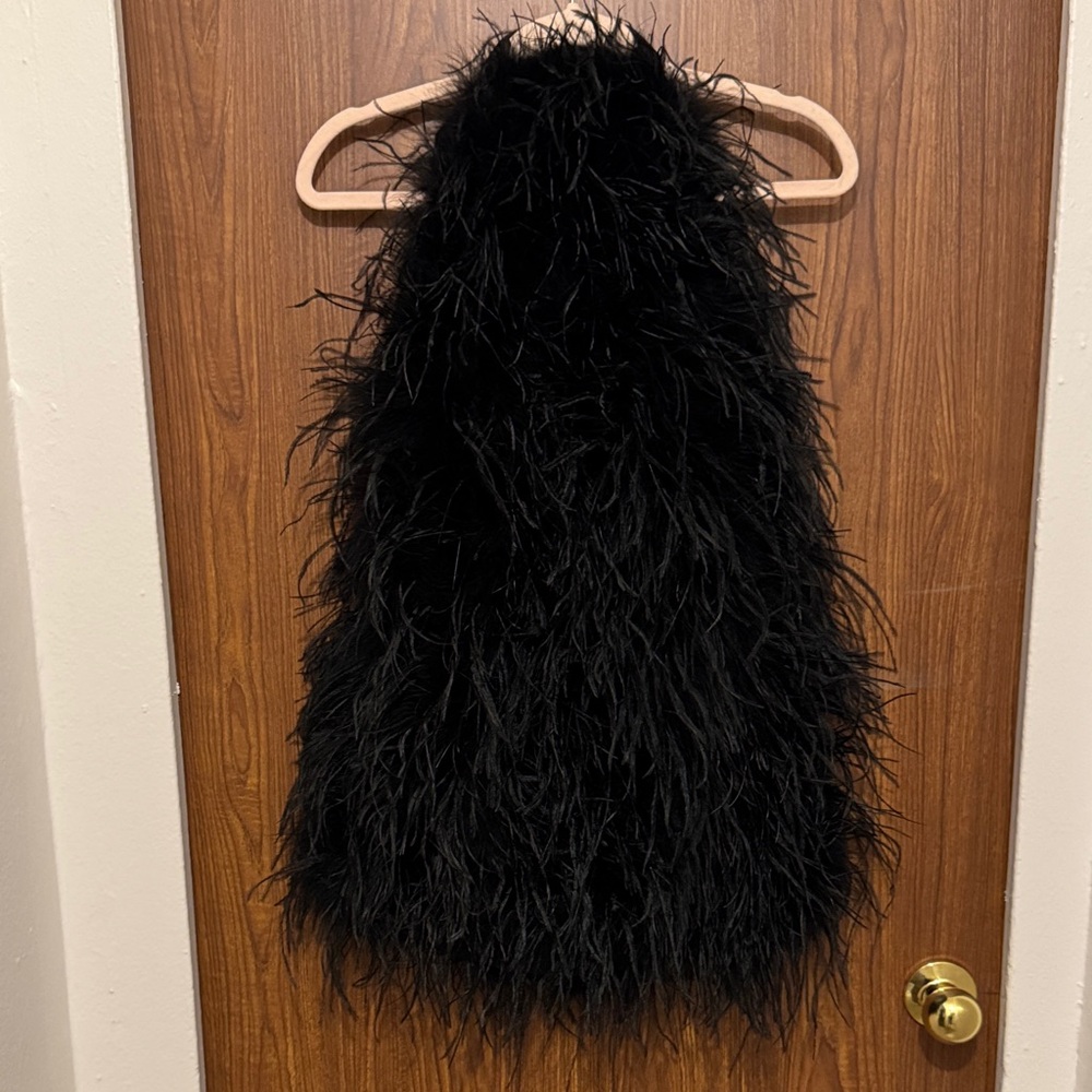 Black Faux Fur Dress